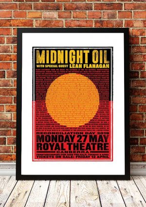 Midnight Oil ‘Royal Theatre’ Canberra, Australia 2019