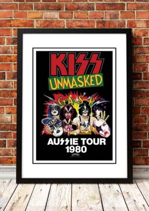 KISS ‘Unmasked’ Australian Tour In Store Poster 1980