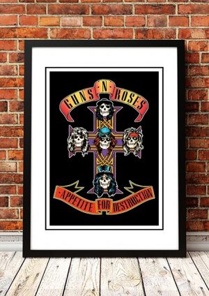 Guns N’ Roses ‘Appetite For Destruction’ In Store Poster 1987
