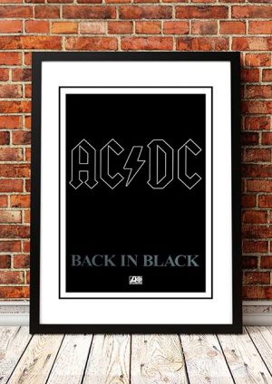 AC/DC ‘Back In Black’ In Store Poster 1980