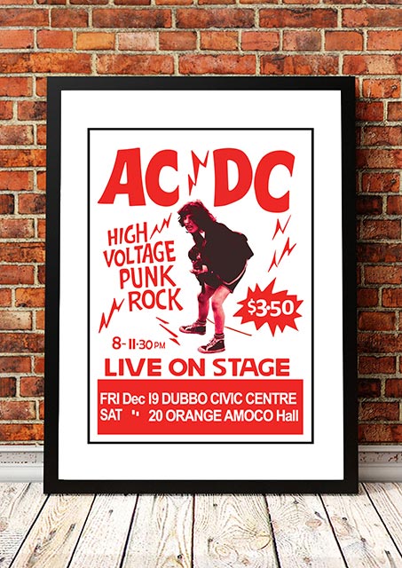ubetalt Blot Fremmedgøre AC/DC 'High Voltage' Dubbo/Orange 1975 | Band & Concert Posters!