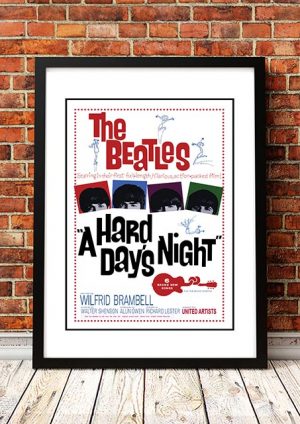 The Beatles ‘Hard Day’s Night’ Movie Poster 1964