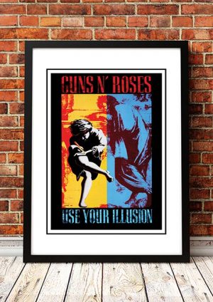 Guns N’ Roses ‘Use Your Illusion’ In Store Poster 1991
