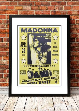 Madonna / Beastie Boys / Run DMC ‘Like A Virgin’ Tour Poster 1985