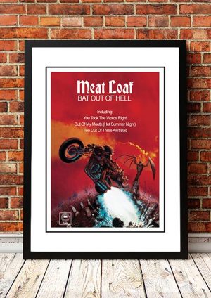 Meatloaf ‘Bat Out Of Hell’ In Store Poster 1977