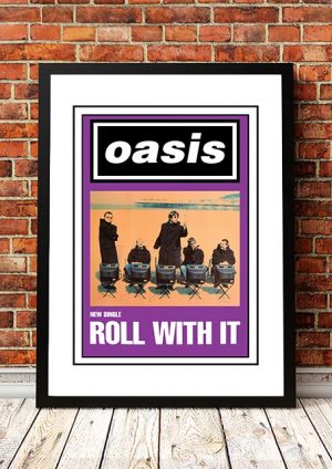 Oasis ‘Roll With It’ In Store Poster 1995