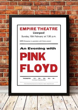 Pink Floyd Concert Poster Photo Autographs Memorabilia Poster Liverpool UNFRAMED 