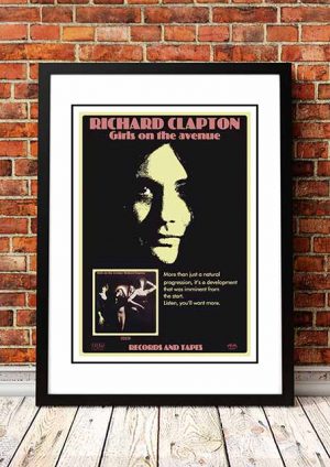Richard Clapton ‘Girls On The Avenue’ In Store Poster 1975