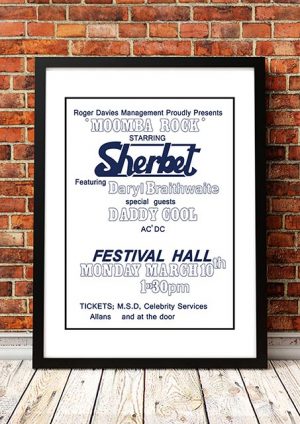 Sherbet / Daddy Cool / AC/DC ‘Moomba Rock’ Festival Hall Melbourne, Australia 1975