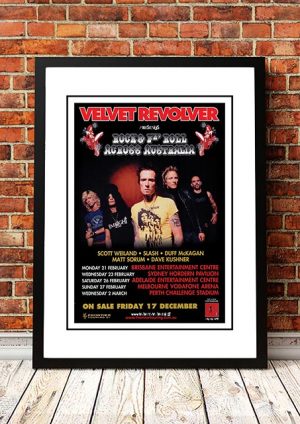 Velvet Revolver Tattoo Girl 2005 Tour Black T Shirt New Official Scott Weiland 
