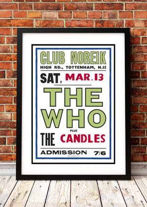 Who / The Candles – ‘Club Noreik’ London UK 1965