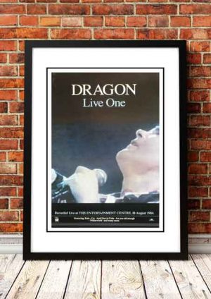 Dragon ‘Live One’ In Store Poster 1984