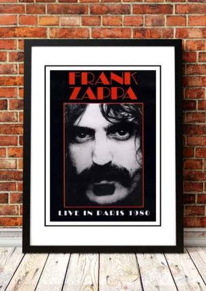 Frank Zappa ‘Live In Paris’ In Store Poster 1980
