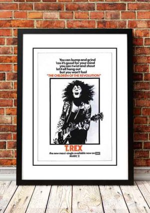 T Rex / Marc Bolan ‘Children Of The Revolution’ In Store Poster 1972