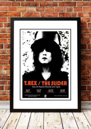 T Rex / Marc Bolan ‘Slider’ In Store Poster 1972