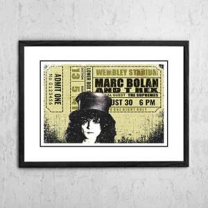 T Rex / Marc Bolan ‘Ticket 1972’ Poster