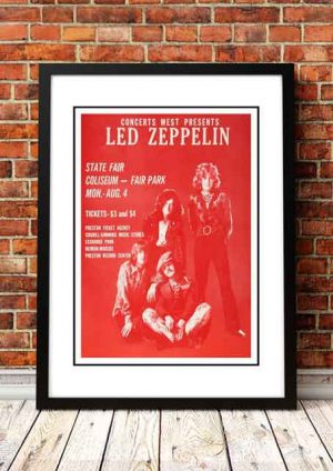 Led Zeppelin ‘Fair Park Coliseum’ Dallas, USA 1969
