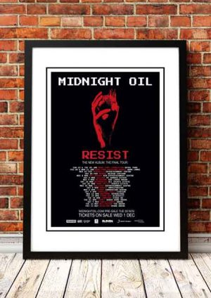 Midnight Oil ‘Resist’ Tour Poster 2022