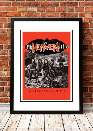 Heaven ‘Last Days On Earth’ Tour Poster 1982